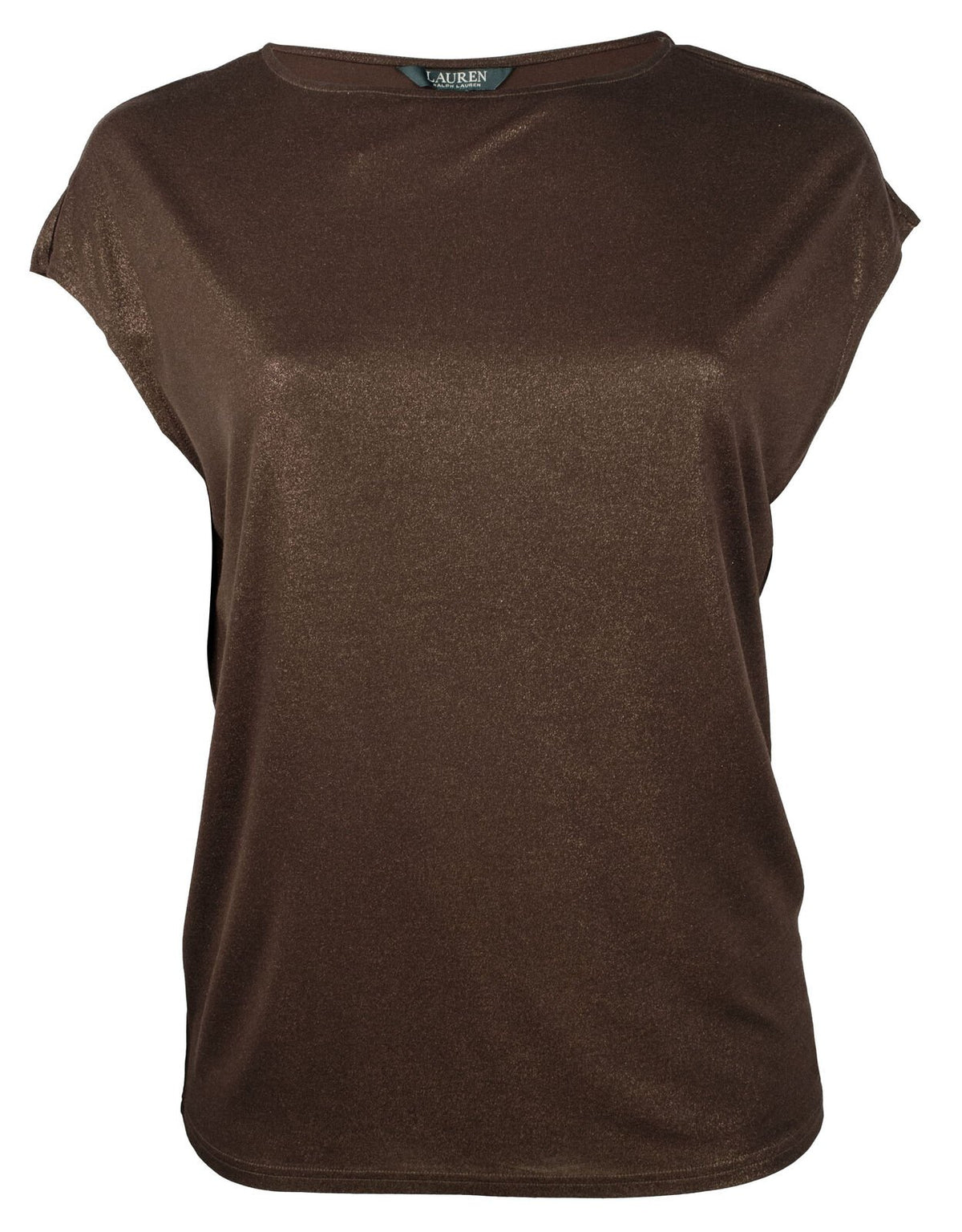 Lauren Ralph Lauren Women's Plus Size Metallic Jersey Shirt Top