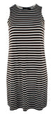 Lauren Ralph Lauren Women's Plus Size Stripe Jersey A Line Dress BW 1X