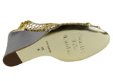 Customer Return Juicy Couture Acapulco Women's Gold Mesh Wedge Sandal Shoe-10M