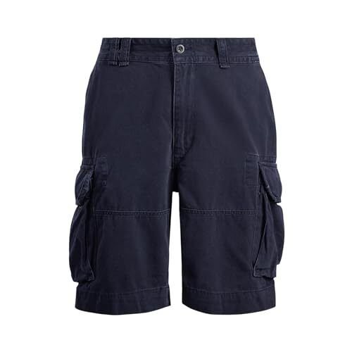 POLO RALPH LAUREN Men's 10" Denim Logo Cargo Shorts (Aviator Navy, 44T, 44 Tall)