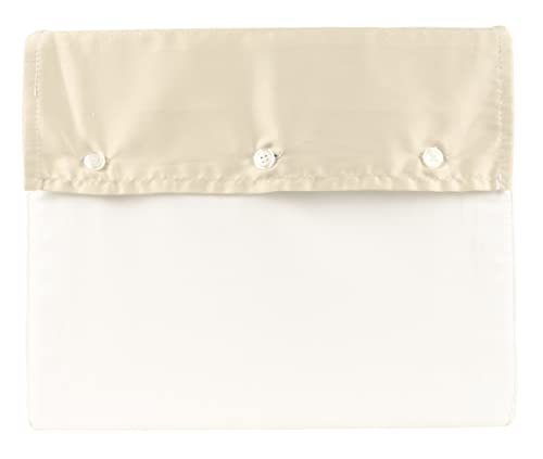 Organic Sateen Border Twin Duvet Cover CSnd 66X86 Inches