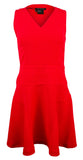 Armani Exchange Women's V Neck Fit And Flare Dress