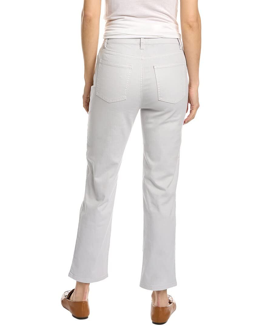 Eileen Fisher Womens Pearl High Waist Straight Ankle Jean, 2, Grey