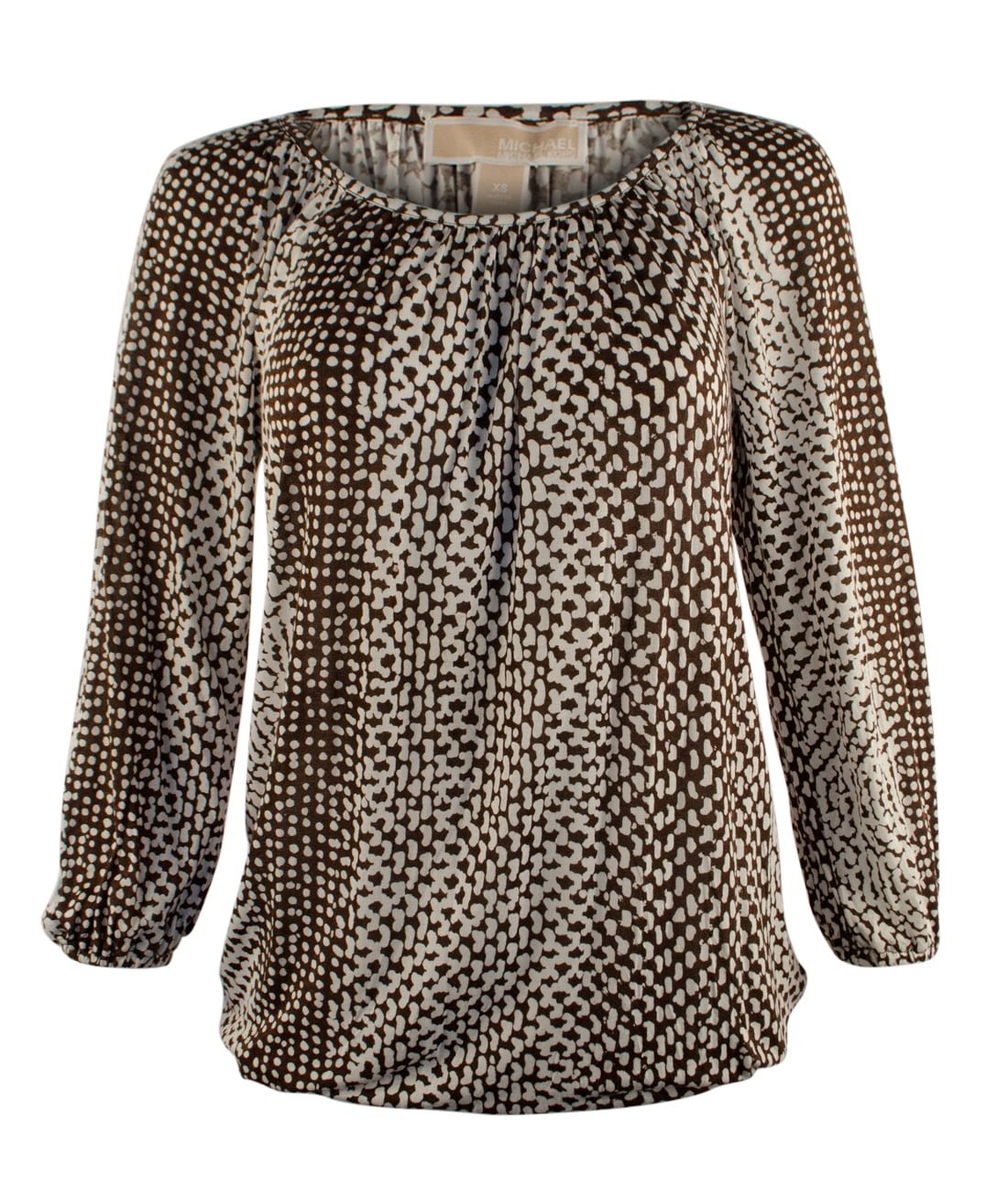 Women's Scoop Neck Printed 3/4 Sleeve Top