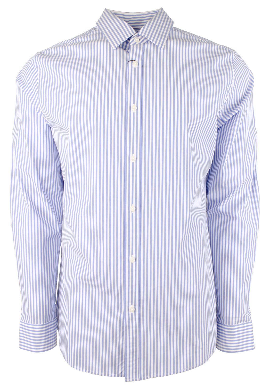 Michael Kors Men's Stretch Striped Slim Fit Long Sleeve Shirt