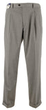 Ralph Lauren Men's Comfort Flex Pleated Cuffed Hem Dress Pants 42WX30L Light Grey