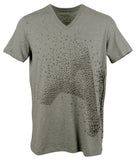 A/X Armani Exchange Men's Cotton V-Neck Pixel Graphic T-Shirt Grey XL