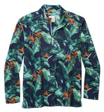 Tommy Bahama Erkek Summit Peak Yarım Fermuarlı Uzun Kollu Polar Sweatshirt Bering Mavisi XL