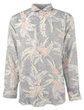 Men's Mirage Floral Linen Long Sleeved Shirt-in-L