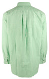 POLO RALPH LAUREN Men's Big & Tall Classic Fit Long Sleeve Gingham Oxford Shirt 4XB Green/White