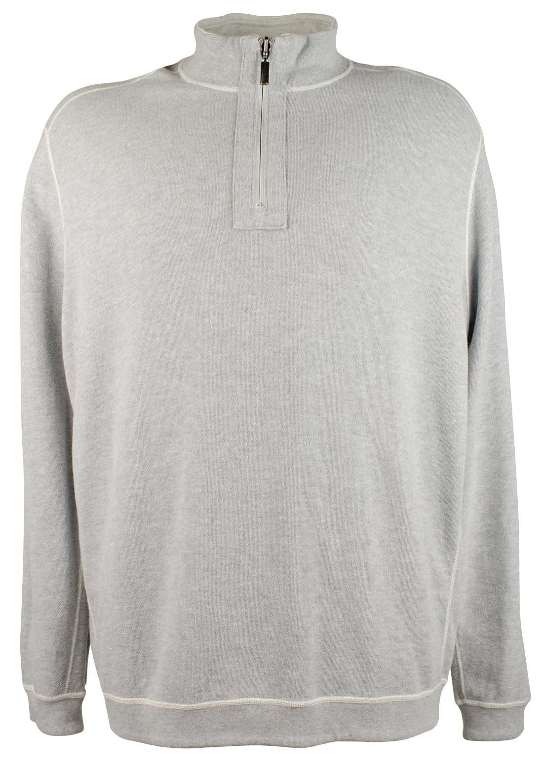 Sudadera reversible con media cremallera Flipshore de Tommy Bahama para hombre, talla grande y alta, color lichi jaspeado, talla 2XL