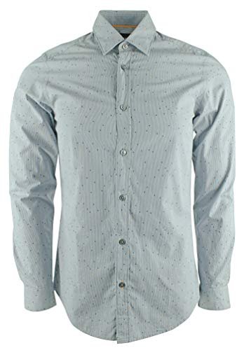 Hugo Boss Men's Lukas Regular Fit Long Sleeve Shirt-OB-S Open Blue