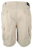 Men's Big & Tall Classic Fit Twill Chino Cargo Shorts Beige 42 Tall