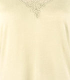 Lauren Ralph Lauren Womens Viscose Lace Trim T-Shirt Green S
