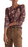 Lauren Ralph Lauren Women's Floral Cotton-Blend Sweater Purple Multi XL