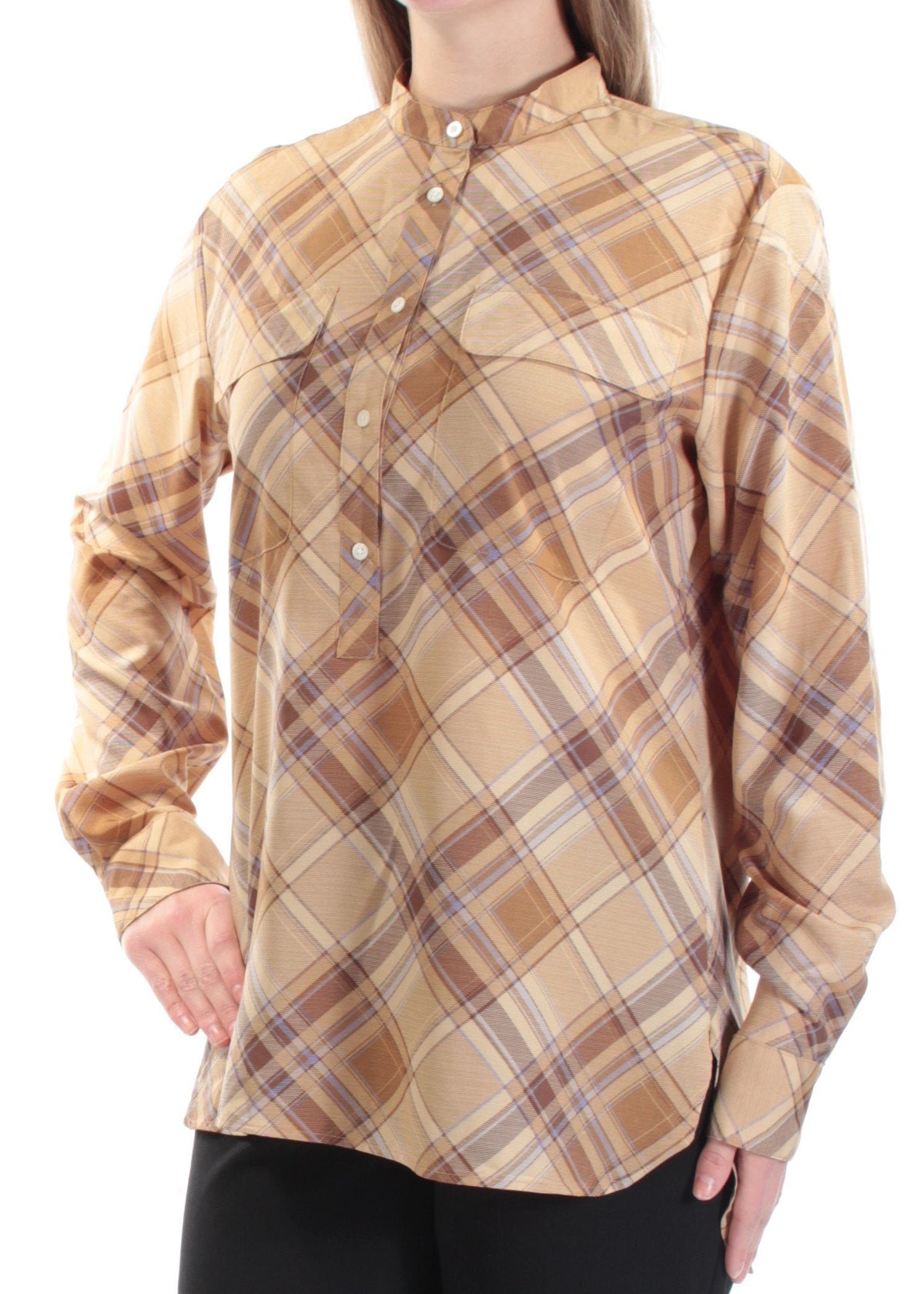 Lauren Ralph Lauren Women's Plaid Crepe Tunic Shirt