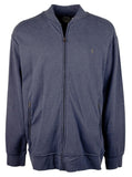 POLO RALPH LAUREN Men's Big & Tall Luxury Jersey Baseball Jacket NvyH 3XLT Navy Heather