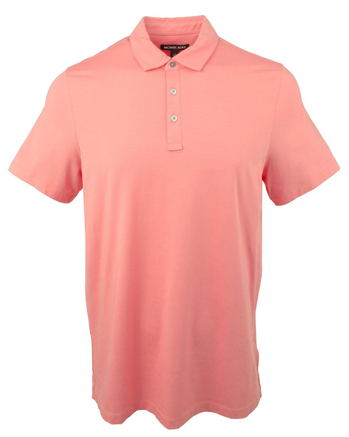 Customer Return Michael Kors Men's Bryant Stretch Pima Cotton Polo Shirt Faded Coral 2XL