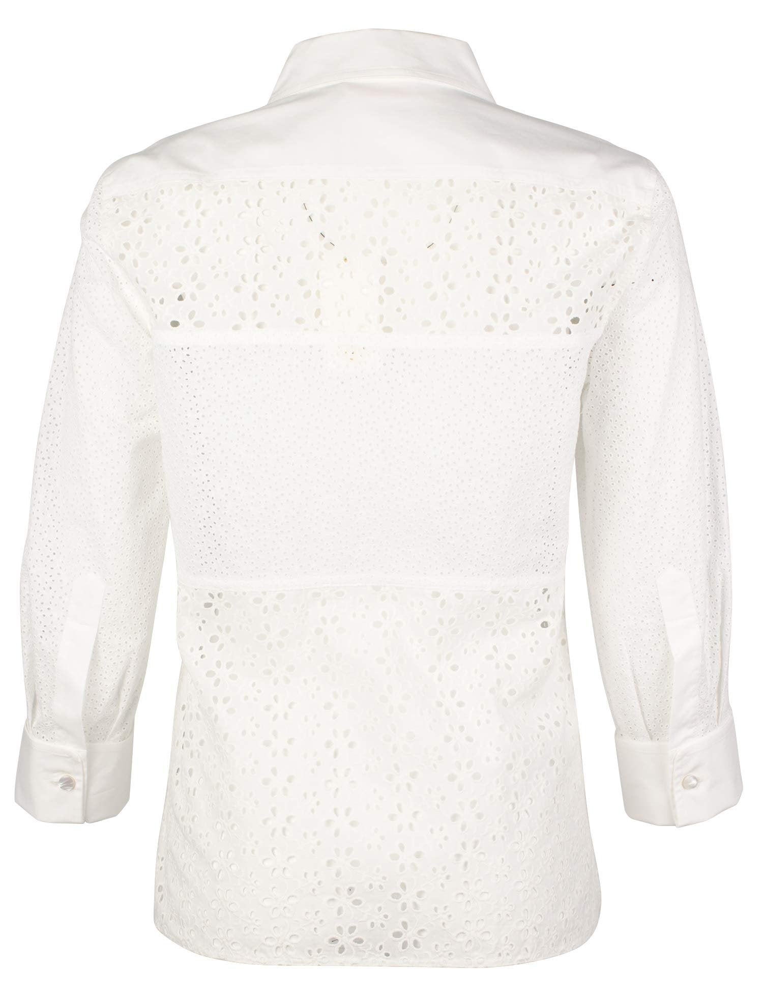 Tory Burch Women's Patchwork Eyelet Shirt Blouse NI 6