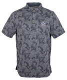 Men's NFL Cowboys Short Sleeve Palms Polo Shirts Gray