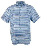 Tommy Bahama Men's Bahama Coast Ripple Tides Short Sleeve Shirt Small Blue Canal