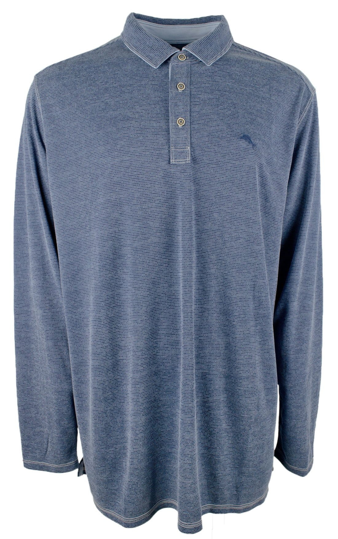 $118 Tommy Bahama Men's Paradise Cove Long-Sleeve Polo Shirt (Caspian Sea, 2XLT)