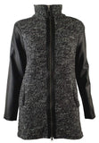 Ralph Lauren Women's Faux Leather Trim Sweater Cardigan Jacket