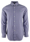 Men's Classic Fit Purple Plaid Long Sleeve Shirt-P-S