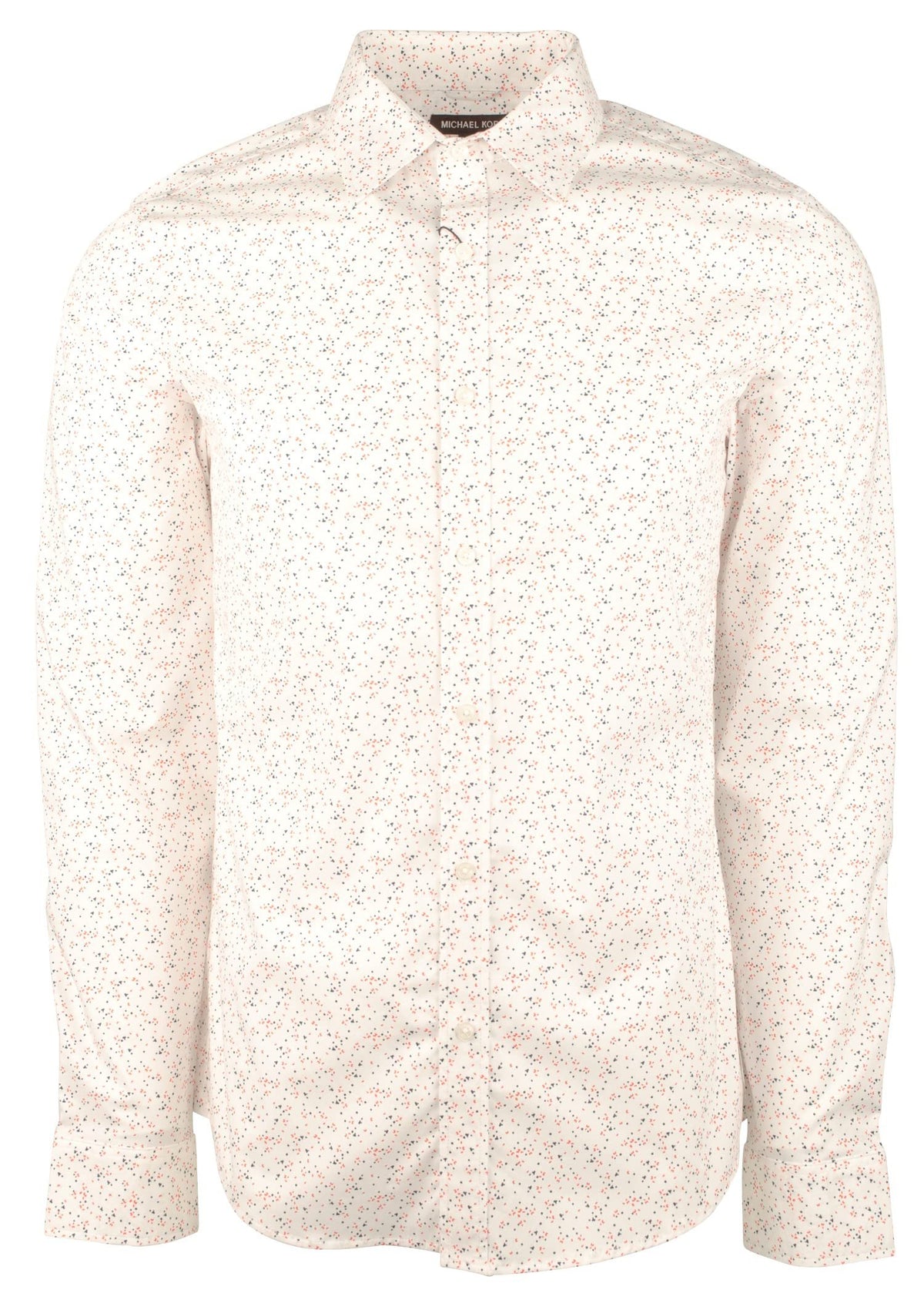 Men's Slim Fit Micro Dot Print Long Sleeves Shirt-OO-Medium