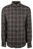 Michael Kors Men's Slim Fit Plaid Print Long Sleeves Shirt