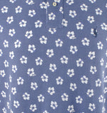 Men's Floral Hibiscus Print Classic Fit Polo Shirt X-Large