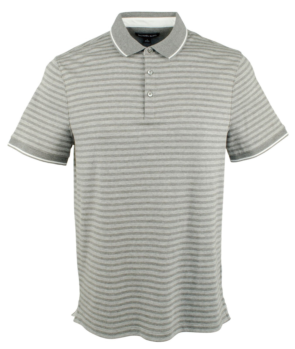 Michael Kors Men's Lyocell Striped Polo Shirt AM S
