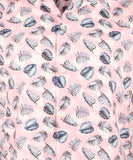 Bugatchi Men's Printed Stretch Camp Short Sleeve Shirt Pnk X-Large Pink
