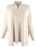 Tommy Bahama Women's Shimmer Bonita Half Zip Long Sleeved Poncho Top CH XXS/XS
