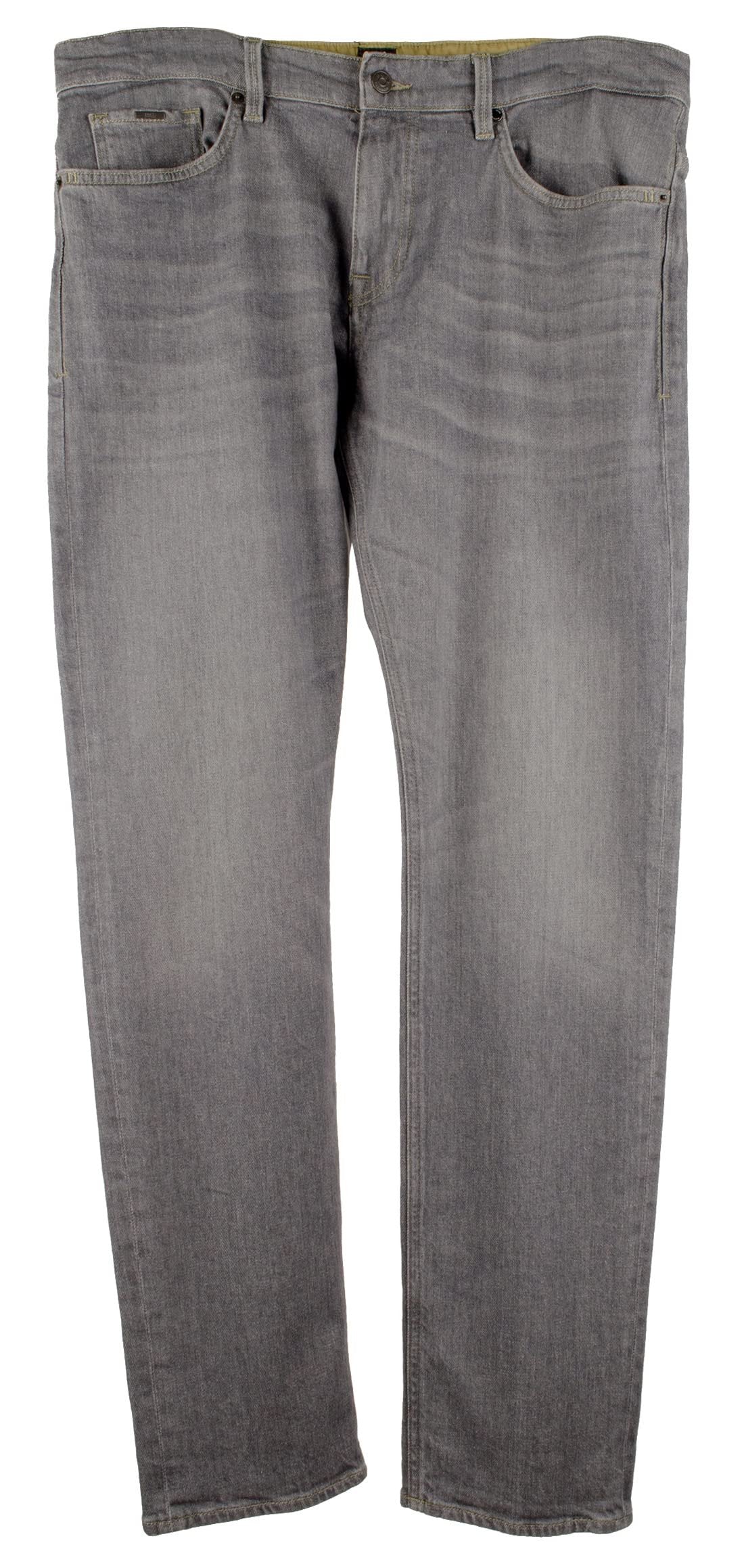 Hugo Boss Men's Delaware Slim Fit Stretch Denim Jeans Pants 36Wx32L Med Gray