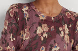 Lauren Ralph Lauren Women's Floral Cotton-Blend Sweater Purple Multi XL