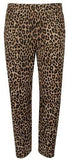 Michael Kors Plus Size Cheetah Print Ponte Knit Pull On Ankle Pants 3X