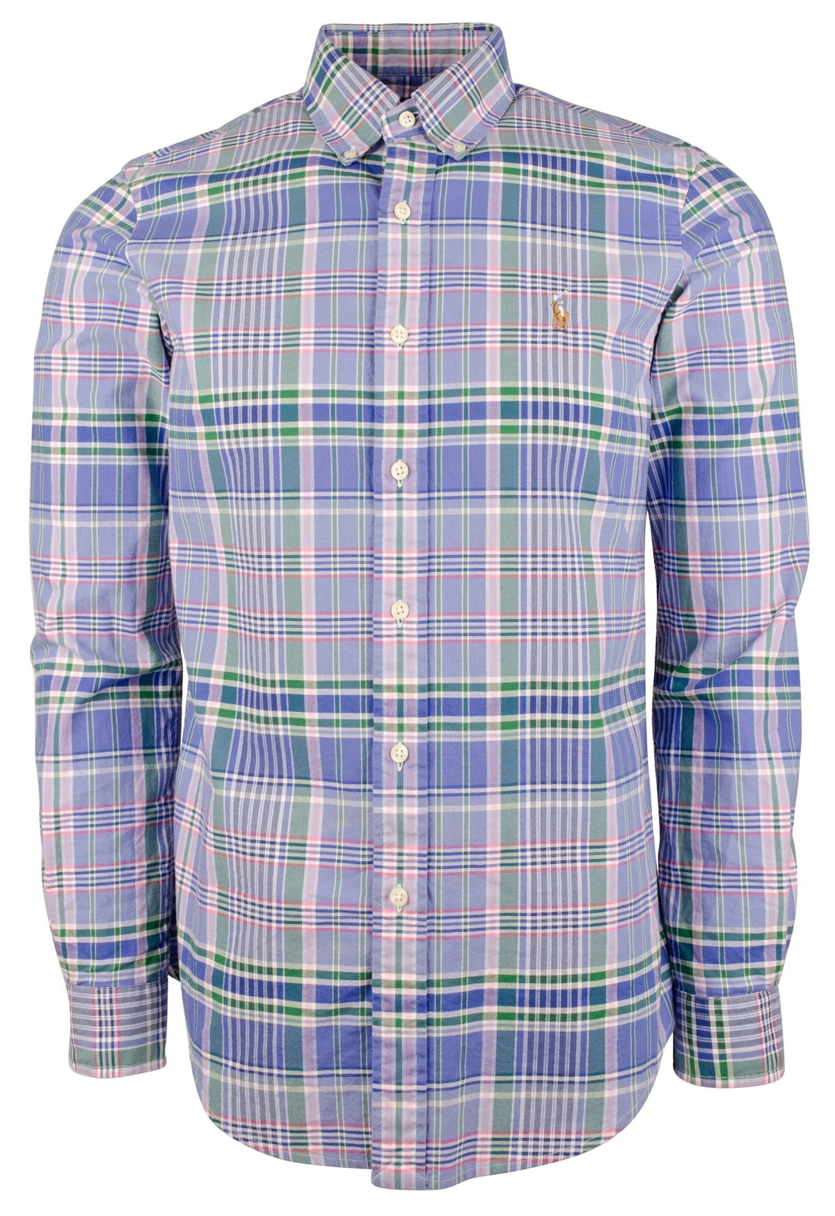 Men's Classic Fit Oxford Long Sleeve Shirt-M-Small