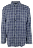 Men's Double Indigo Long Sleeve Shirt-BB-Medium