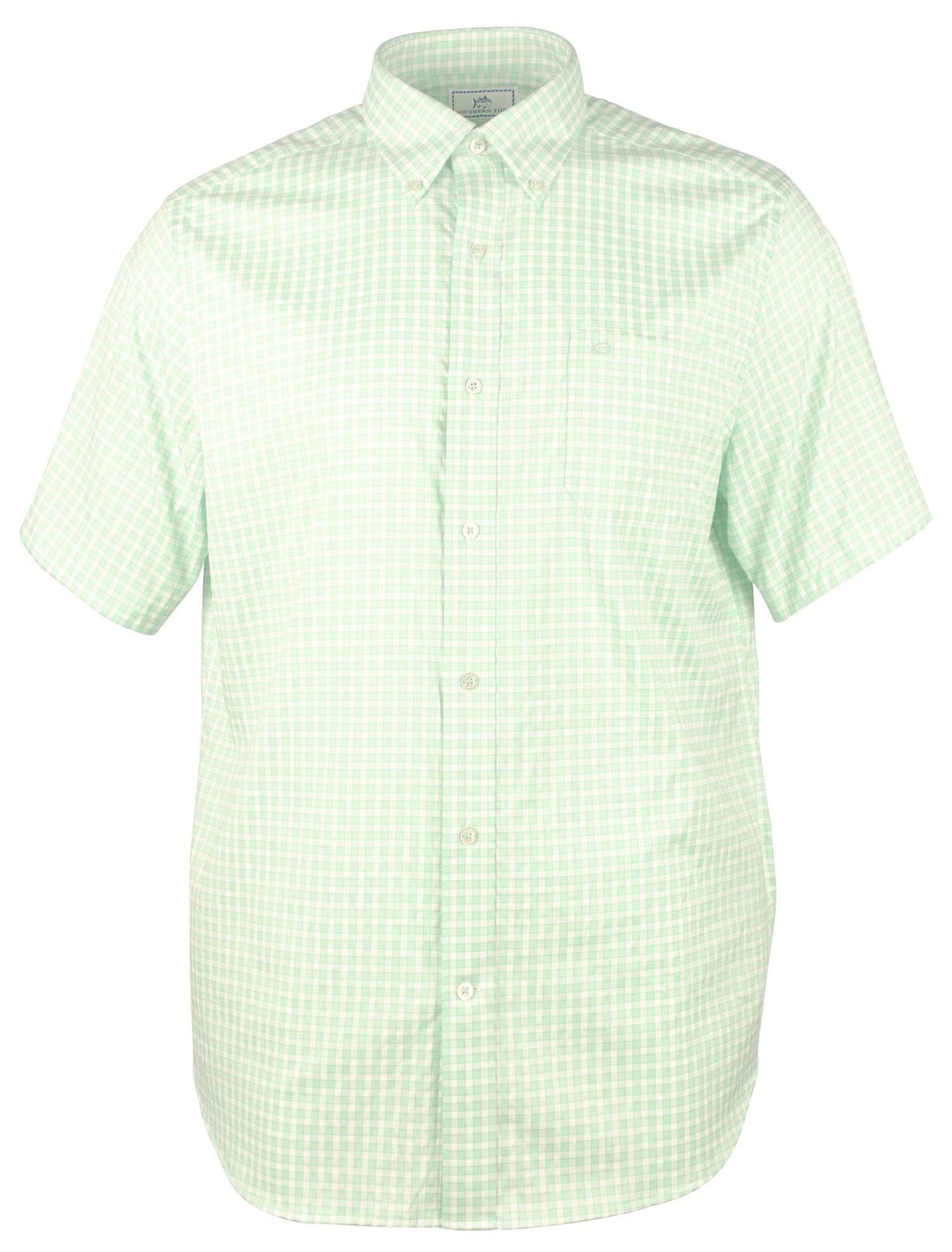 Men's Gingham Intercoastal Short Sleeve Shirt-C-S