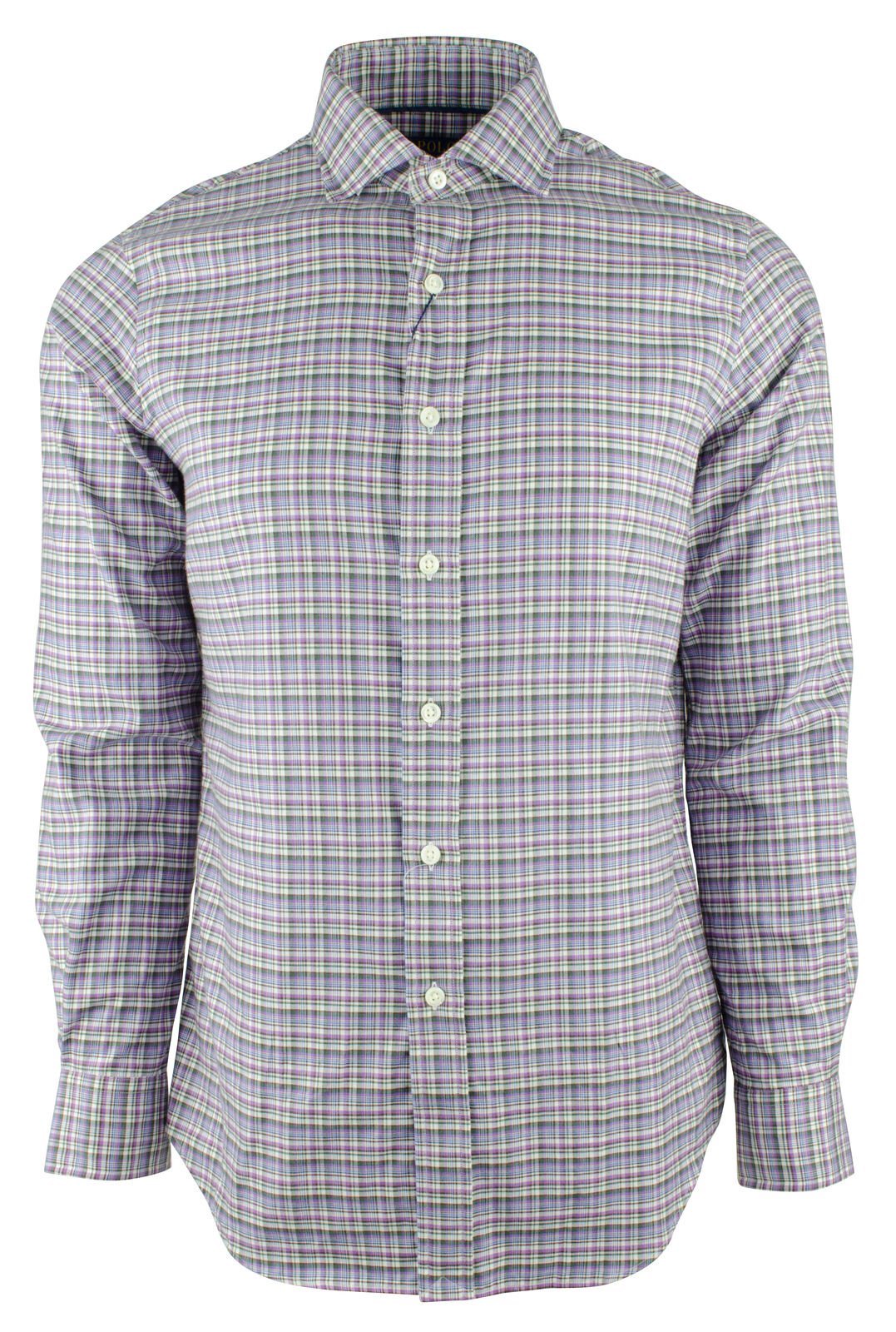 Polo Ralph Lauren Men's Striped Long Sleeve Plaid Button Down Shirt P S