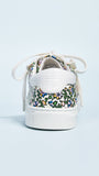 Tory Sport Women's Ruffle Sneakers, Wild Pansy/New Ivory, Floral, 9 M US