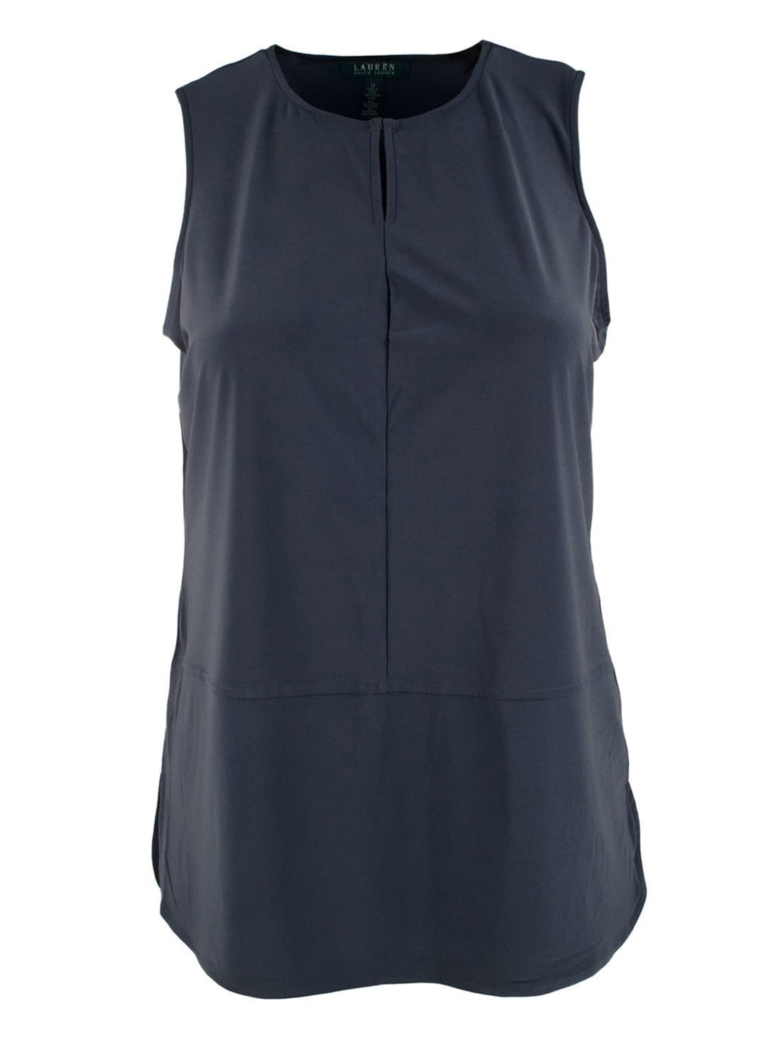 Women's Plus Size Sleeveless Keyhole Tank-B-1X