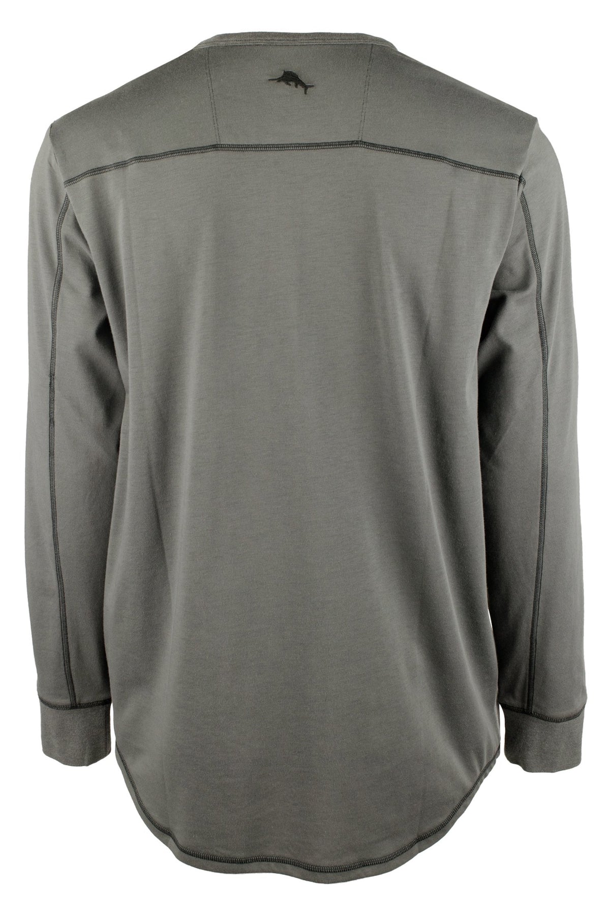 Tommy Bahama San Jacinto IslandZone - Camiseta tipo jersey con cuello henley para hombre, color negro, talla mediana