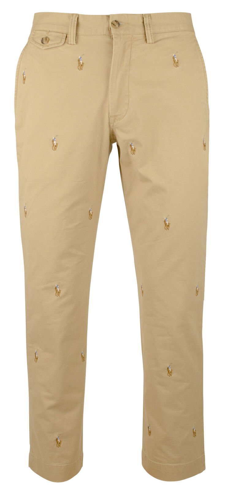 Polo Ralph Lauren Men's  Allover Polo Pony Embroidered Stretch Chino Pants