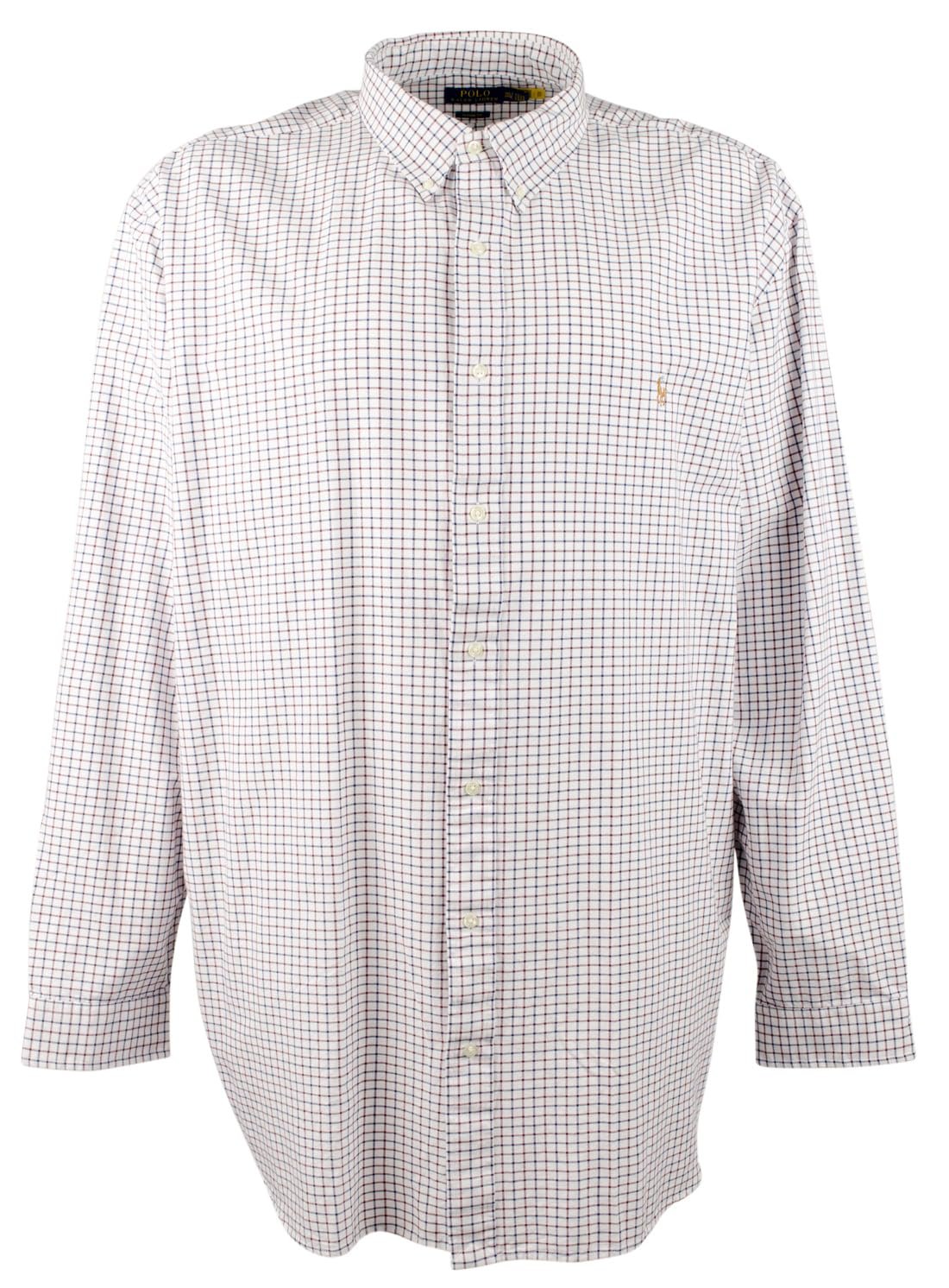 POLO RALPH LAUREN Men's Big & Tall Long Sleeve Classic Oxford Shirt Mlt 4XLT Multi