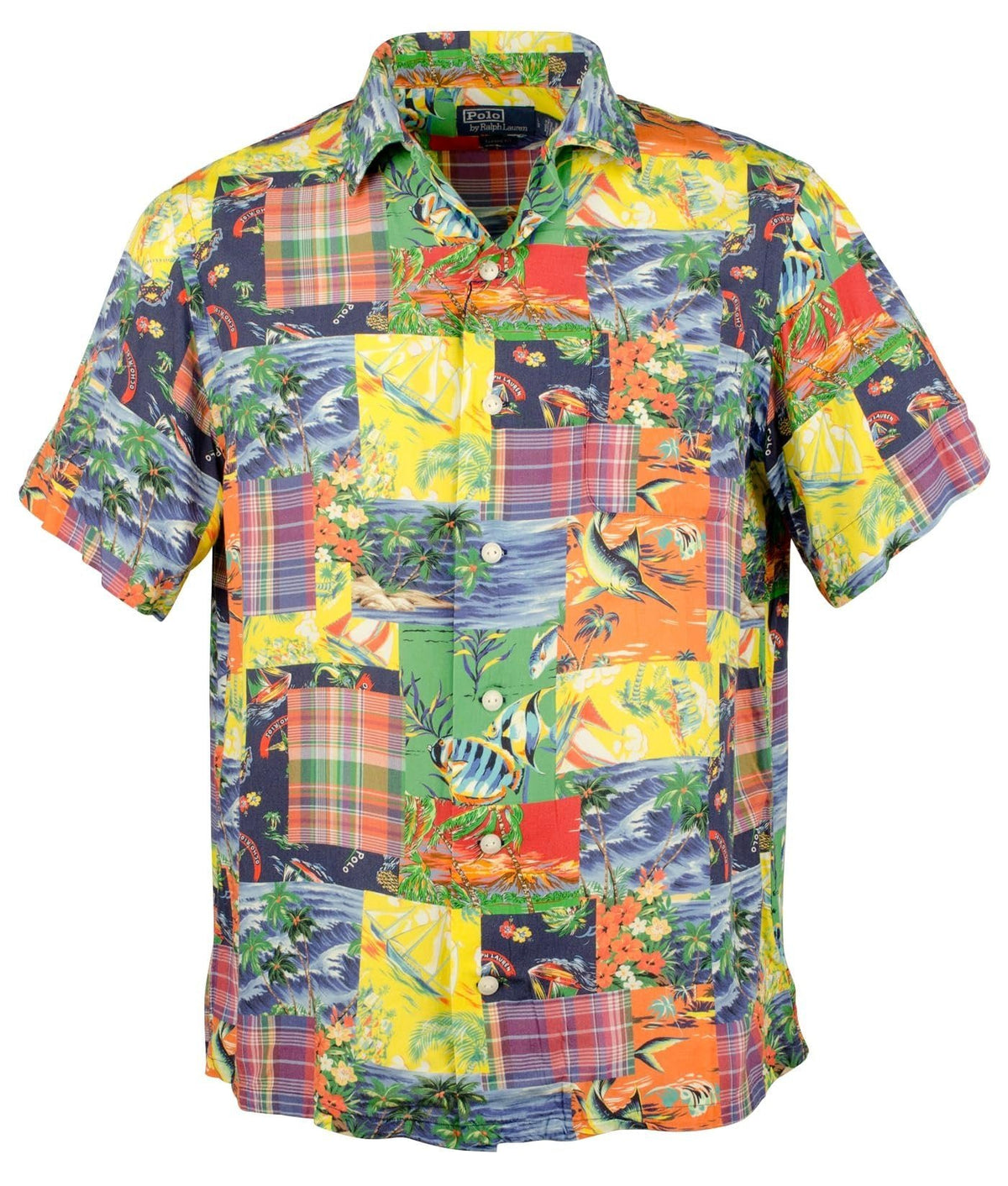 Polo Ralph Lauren Men's Classic Fit Patchwork Camp Shirt