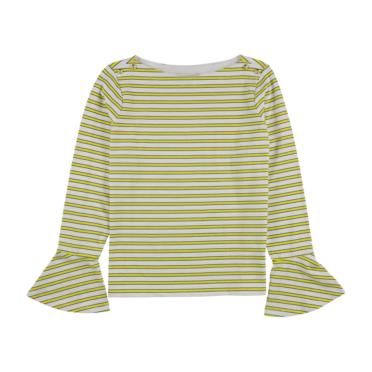Ralph Lauren Womens Striped Pullover Blouse, Yellow, PXS