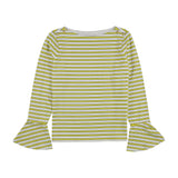 Ralph Lauren Womens Striped Pullover Blouse, Yellow, PXS