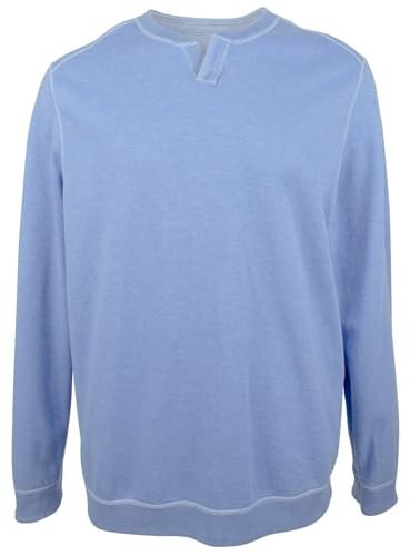 Tommy Bahama Men's Big & Tall Flipfield Abaco Reversible Sweatshirt 4XB Sky Blue Heather